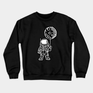 Astronaut Moon Balloon Crewneck Sweatshirt